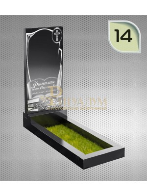 Памятник из гранита "Клипарт" с оформлением 14 — ritualum.ru